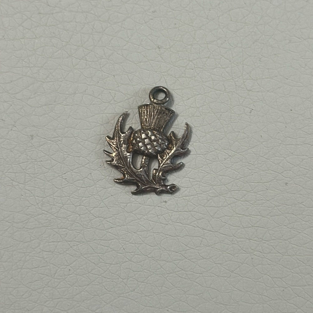 Silver Thistle Charm